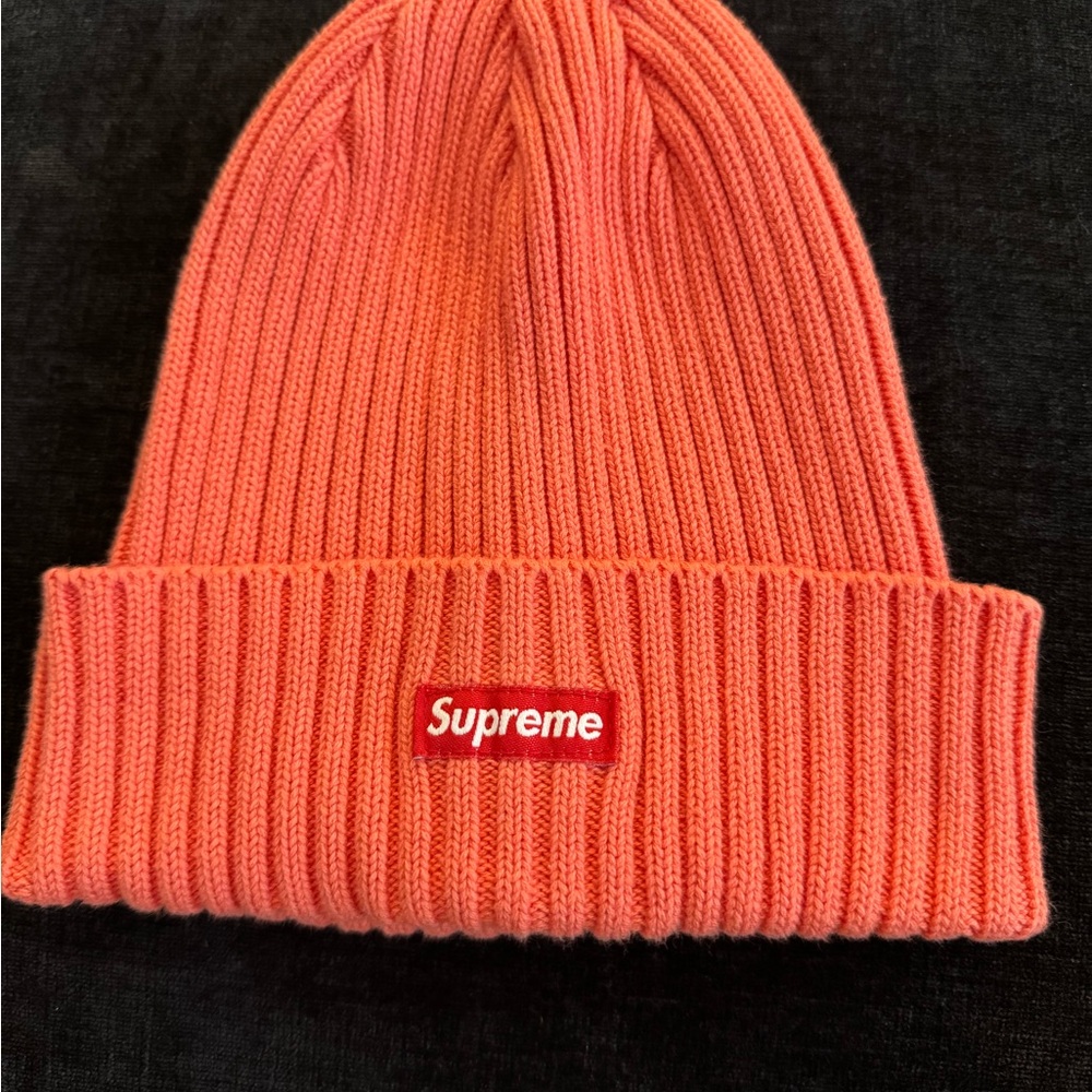 Supreme Vibrant Coral Knit Beanie